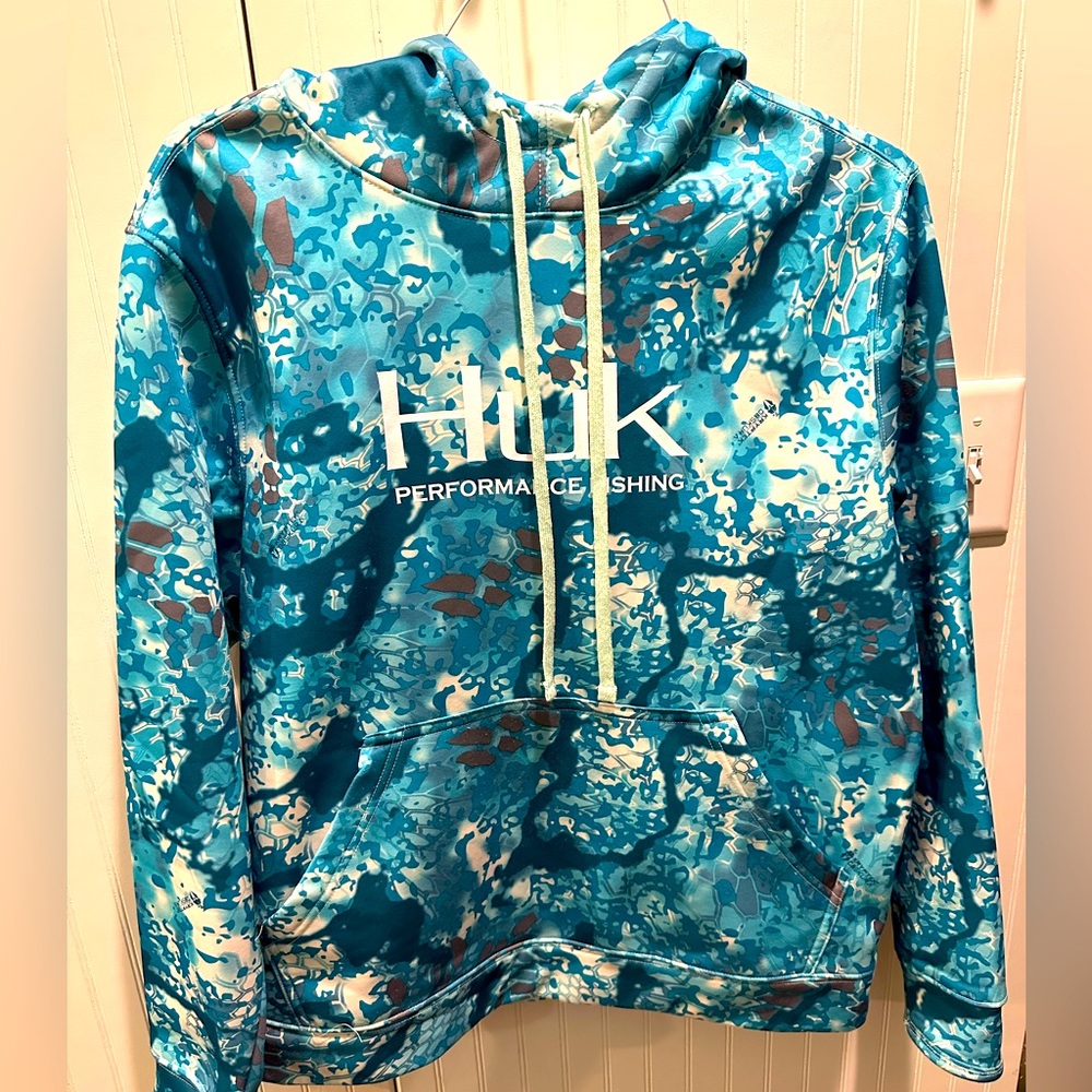 Men’s HUK Hoded Sweatshirt, Size M